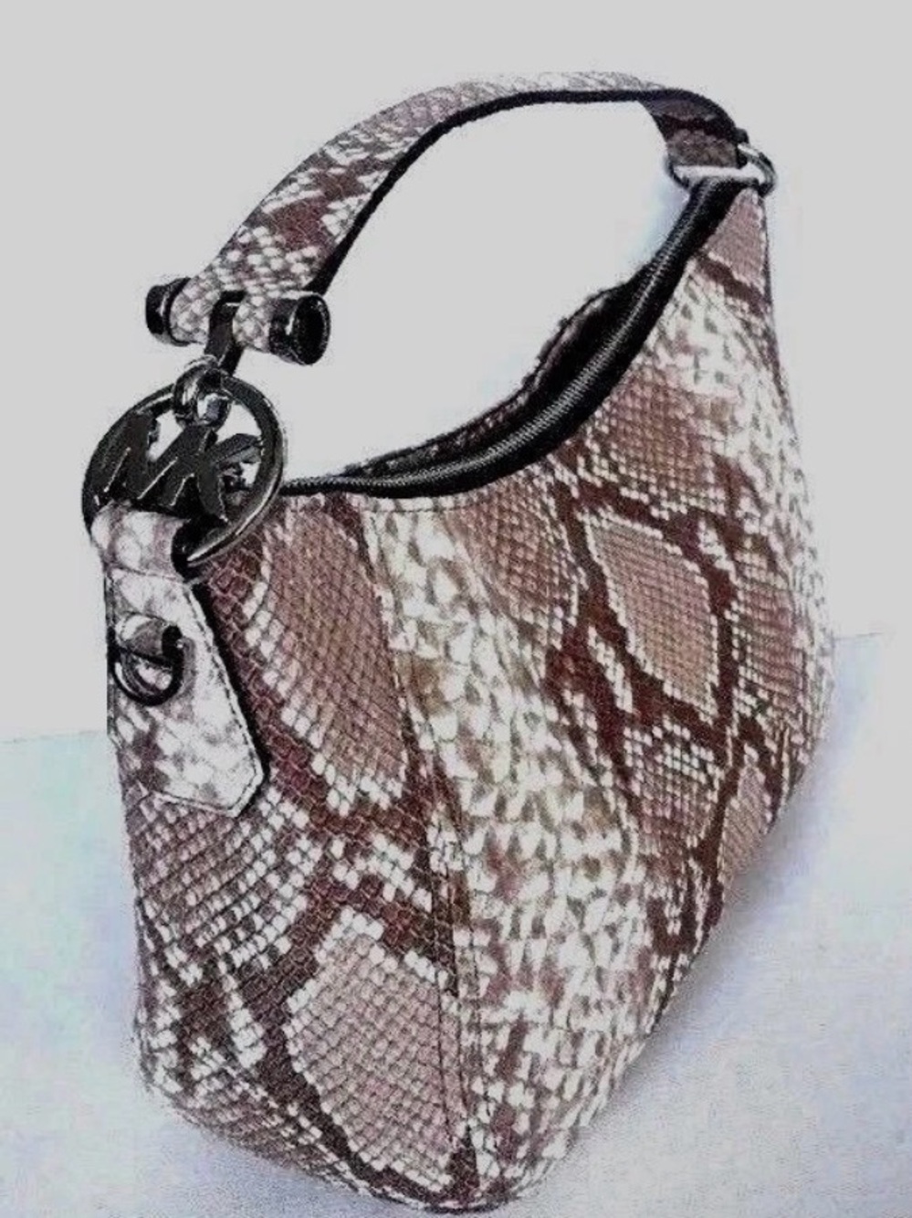 New Michael Kors Fulton Medium Top zip Shoulder bag Leather Dark Sand / Dust bag